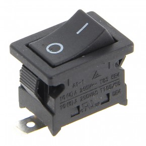 Interrupteur 2 cosses noir...