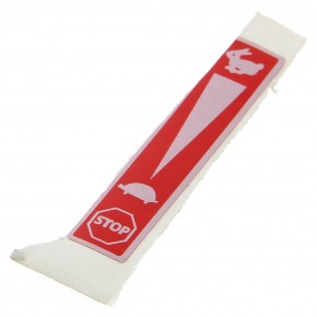 Étiquette de gaz + arrêt...